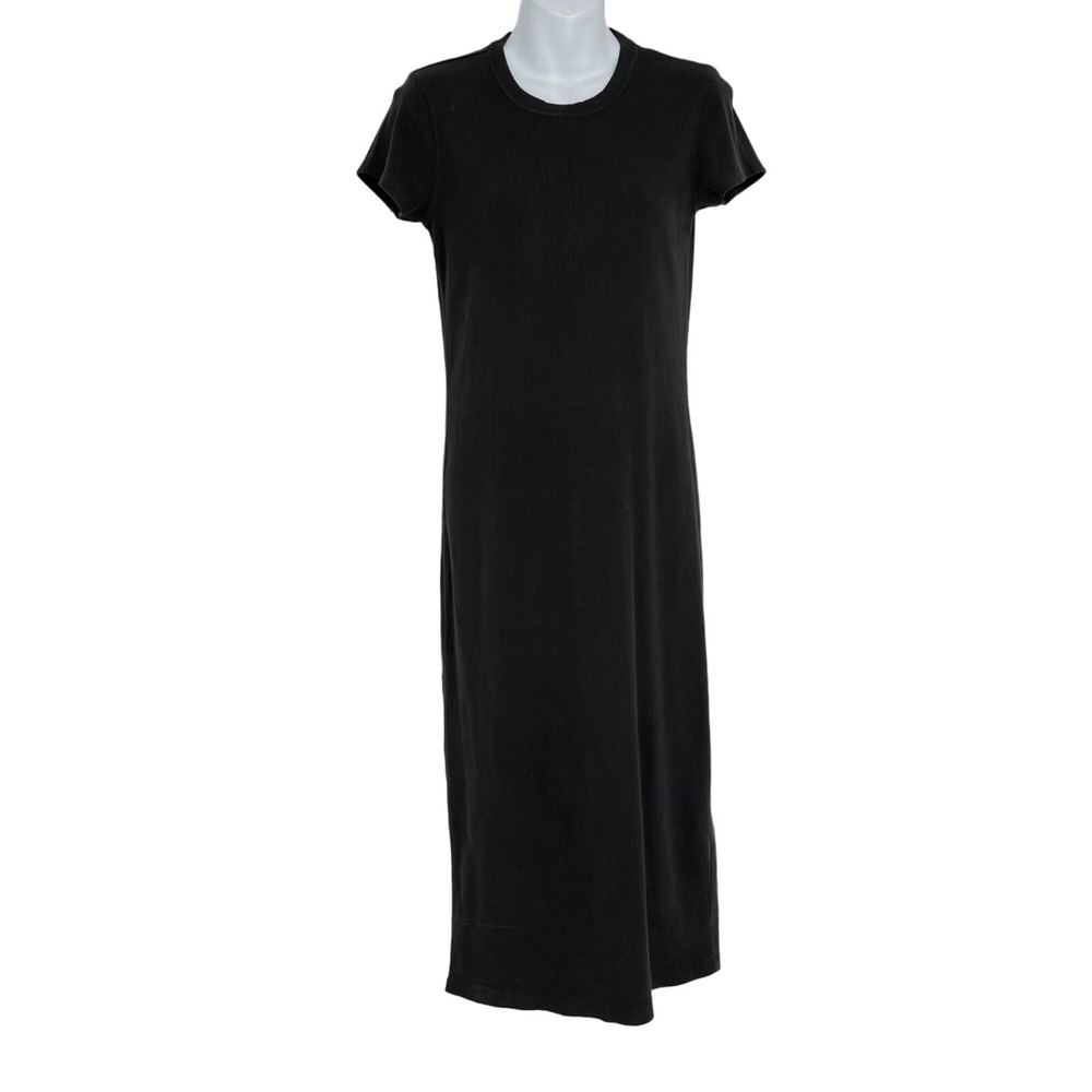 Rag & Bone Black Ribbed‎ Short Sleeve  Maxi Dress Size Small